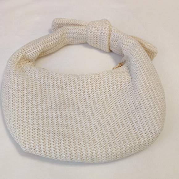 Urban Expressions Cream Knit Hobo Bag - Picture 1 of 8